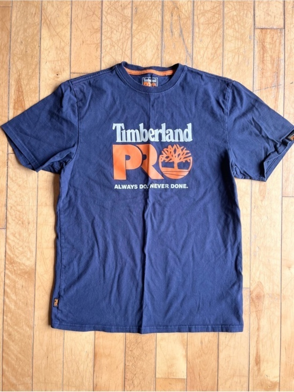 Timberland PRO 100% Cotton Navy Graphic Workwear T‑Shirt Size Medium